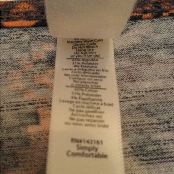 Lularoe Small Aztec Long-sleeved Lynnae Tunic Top - Picture 3 of 3